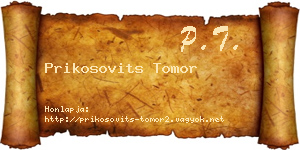 Prikosovits Tomor névjegykártya